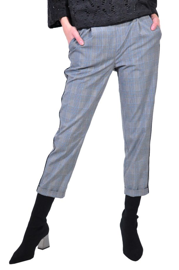 Pantalon 3/4 de dama, gri-bleu