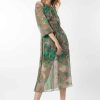 Rochie voal bej/verde RVL