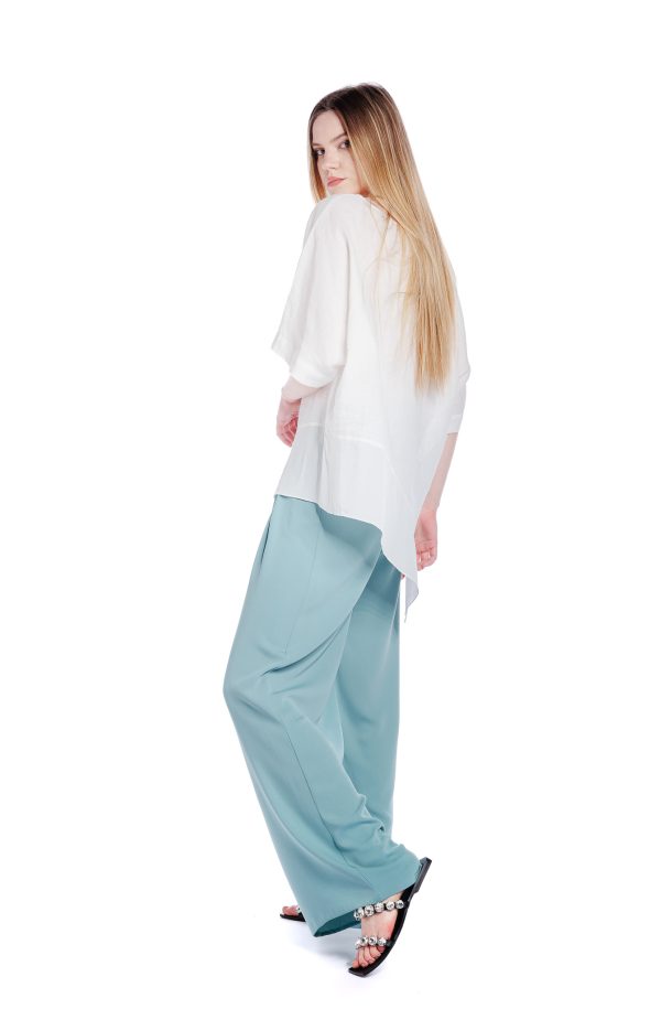 Bluza alba oversize din in RVL